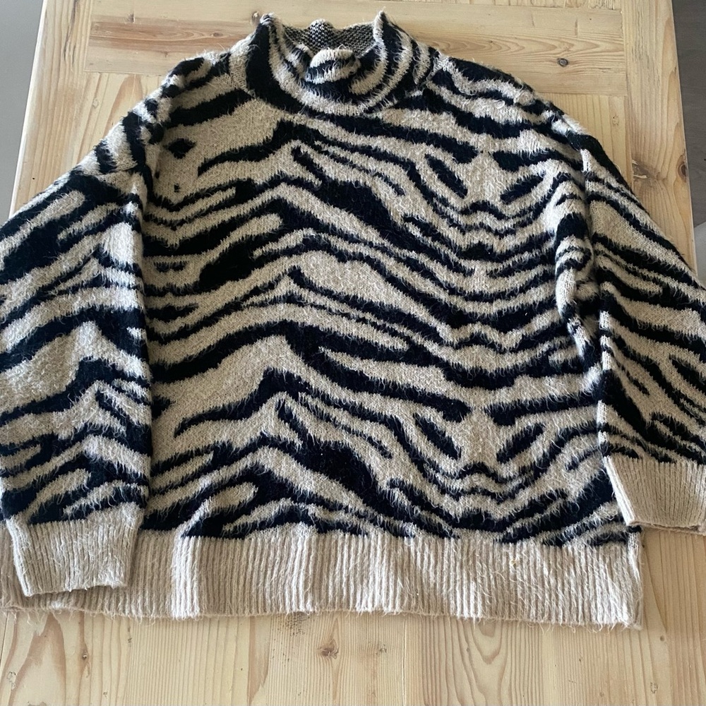 Topshop animal print sweater